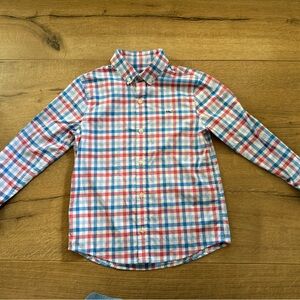 Vineyard Vines Kids boys performance Plaid Shirt, size 5